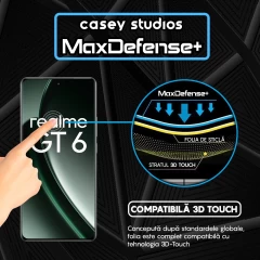 Folie Sticla CASEY STUDIOS compatibila cu Realme GT 6, Full Glue, Duritate Militara, Ultra HD, Anti Zgarieturi, Anti Amprente, Anti Socuri, Margini Negre Negru