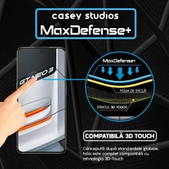 Folie Sticla CASEY STUDIOS compatibila cu Realme GT Neo 3 150W, Full Glue, Duritate Militara, Ultra HD, Anti Zgarieturi, Anti Amprente, Anti Socuri, Margini Negre Negru