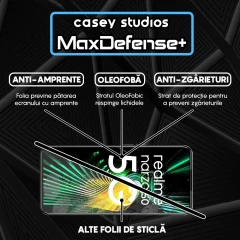 Folie Sticla CASEY STUDIOS compatibila cu Realme 9 Pro / Narzo 50, Full Glue, Duritate Militara, Ultra HD, Anti Zgarieturi, Anti Amprente, Anti Socuri, Margini Negre Negru