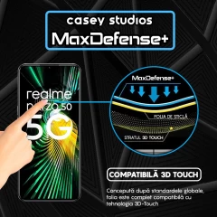 Folie Sticla CASEY STUDIOS compatibila cu Realme 9 Pro / Narzo 50, Full Glue, Duritate Militara, Ultra HD, Anti Zgarieturi, Anti Amprente, Anti Socuri, Margini Negre Negru