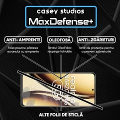 Folie Sticla CASEY STUDIOS compatibila cu Realme Narzo N65, Full Glue, Duritate Militara, Ultra HD, Anti Zgarieturi, Anti Amprente, Anti Socuri, Margini Negre Negru