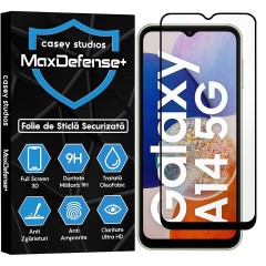 Folie Sticla CASEY STUDIOS compatibila cu Samsung Galaxy A14 5G, Full Glue, Duritate Militara, Ultra HD, Anti Zgarieturi, Anti Amprente, Anti Socuri, Margini Negre
