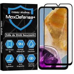 Folie Sticla CASEY STUDIOS compatibila cu Samsung Galaxy A34 / A15 / A15 5G / A24 4G / A25 / M15, Full Glue, Duritate Militara, Ultra HD, Anti Zgarieturi, Anti Amprente, Anti Socuri, Margini Negre