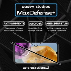 Folie Sticla CASEY STUDIOS compatibila cu Samsung Galaxy A34 / A15 / A15 5G / A24 4G / A25 / M15, Full Glue, Duritate Militara, Ultra HD, Anti Zgarieturi, Anti Amprente, Anti Socuri, Margini Negre Negru