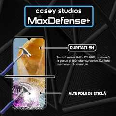 Folie Sticla CASEY STUDIOS compatibila cu Samsung Galaxy A34 / A15 / A15 5G / A24 4G / A25 / M15, Full Glue, Duritate Militara, Ultra HD, Anti Zgarieturi, Anti Amprente, Anti Socuri, Margini Negre Negru