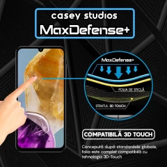 Folie Sticla CASEY STUDIOS compatibila cu Samsung Galaxy A34 / A15 / A15 5G / A24 4G / A25 / M15, Full Glue, Duritate Militara, Ultra HD, Anti Zgarieturi, Anti Amprente, Anti Socuri, Margini Negre Negru