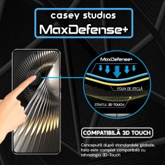Folie Sticla CASEY STUDIOS compatibila cu Xiaomi Poco X6 Neo / Redmi Note 13 Pro / Turbo 3, Full Glue, Duritate Militara, Ultra HD, Anti Zgarieturi, Anti Amprente, Anti Socuri, Margini Negre Negru