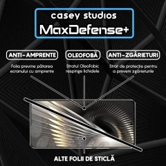 Folie Sticla CASEY STUDIOS compatibila cu Xiaomi Poco X6 Neo / Redmi Note 13 Pro / Turbo 3, Full Glue, Duritate Militara, Ultra HD, Anti Zgarieturi, Anti Amprente, Anti Socuri, Margini Negre Negru