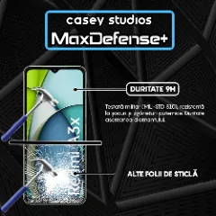 Folie Sticla CASEY STUDIOS compatibila cu Xiaomi Redmi A3x, Full Glue, Duritate Militara, Ultra HD, Anti Zgarieturi, Anti Amprente, Anti Socuri, Margini Negre Negru