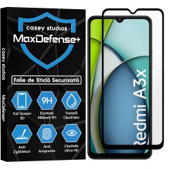 Folie Sticla CASEY STUDIOS compatibila cu Xiaomi Redmi A3x, Full Glue, Duritate Militara, Ultra HD, Anti Zgarieturi, Anti Amprente, Anti Socuri, Margini Negre