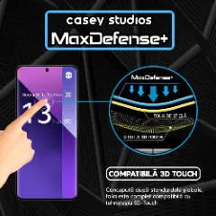 Folie Sticla CASEY STUDIOS compatibila cu Xiaomi Redmi Note 13 Pro Plus, Full Glue, Duritate Militara, Ultra HD, Anti Zgarieturi, Anti Amprente, Anti Socuri, Margini Negre Negru
