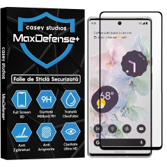 Folie Sticla CASEY STUDIOS compatibila cu Google Pixel 6a, Full Glue, Duritate Militara, Ultra HD, Anti Zgarieturi, Anti Amprente, Anti Socuri, Margini Negre