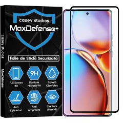 Folie Sticla CASEY STUDIOS compatibila cu Motorola Edge Plus 2023, Full Glue, Duritate Militara, Ultra HD, Anti Zgarieturi, Anti Amprente, Anti Socuri, Margini Negre