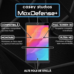 Folie Sticla CASEY STUDIOS? pentru Huawei MatePad T8, Full Glue, Sticla Securizata, Duritate Militara, Ultra HD, Protectie Profesionala Ecran 3D, Anti Zgarieturi, Anti Socuri, Transparenta Transparent