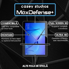 Folie Sticla CASEY STUDIOS? pentru Huawei Mediapad T3 10, Full Glue, Sticla Securizata, Duritate Militara, Ultra HD, Protectie Profesionala Ecran 3D, Anti Zgarieturi, Anti Socuri, Transparenta Transparent