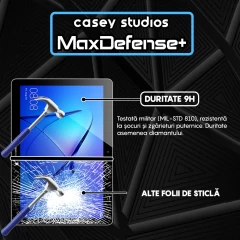 Folie Sticla CASEY STUDIOS? pentru Huawei Mediapad T3 10, Full Glue, Sticla Securizata, Duritate Militara, Ultra HD, Protectie Profesionala Ecran 3D, Anti Zgarieturi, Anti Socuri, Transparenta Transparent
