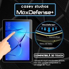 Folie Sticla CASEY STUDIOS? pentru Huawei Mediapad T3 10, Full Glue, Sticla Securizata, Duritate Militara, Ultra HD, Protectie Profesionala Ecran 3D, Anti Zgarieturi, Anti Socuri, Transparenta Transparent