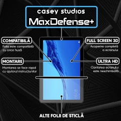 Folie Sticla CASEY STUDIOS? pentru Huawei Mediapad T5 10.1 2018 W09/W19/L03/L09, Full Glue, Sticla Securizata, Duritate Militara, Ultra HD, Protectie Profesionala Ecran 3D, Anti Zgarieturi, Anti Socuri, Transparenta Transparent