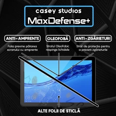 Folie Sticla CASEY STUDIOS? pentru Huawei Mediapad T5 10.1 2018 W09/W19/L03/L09, Full Glue, Sticla Securizata, Duritate Militara, Ultra HD, Protectie Profesionala Ecran 3D, Anti Zgarieturi, Anti Socuri, Transparenta Transparent
