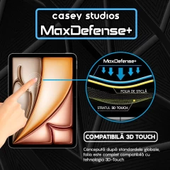 Folie Sticla CASEY STUDIOS? pentru iPad Air 11 2024, Full Glue, Sticla Securizata, Duritate Militara, Ultra HD, Protectie Profesionala Ecran 3D, Anti Zgarieturi, Anti Socuri, Transparenta Transparent