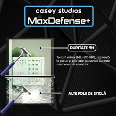 Folie Sticla CASEY STUDIOS? pentru Microsoft Surface Pro 9, Full Glue, Sticla Securizata, Duritate Militara, Ultra HD, Protectie Profesionala Ecran 3D, Anti Zgarieturi, Anti Socuri, Transparenta Transparent