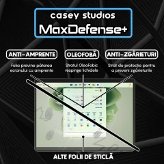 Folie Sticla CASEY STUDIOS? pentru Microsoft Surface Pro 9, Full Glue, Sticla Securizata, Duritate Militara, Ultra HD, Protectie Profesionala Ecran 3D, Anti Zgarieturi, Anti Socuri, Transparenta Transparent