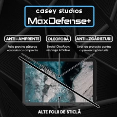 Folie Sticla CASEY STUDIOS? pentru Nokia T20, Full Glue, Sticla Securizata, Duritate Militara, Ultra HD, Protectie Profesionala Ecran 3D, Anti Zgarieturi, Anti Socuri, Transparenta Transparent