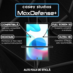 Folie Sticla CASEY STUDIOS? pentru Realme Pad 10.4 2021, Full Glue, Sticla Securizata, Duritate Militara, Ultra HD, Protectie Profesionala Ecran 3D, Anti Zgarieturi, Anti Socuri, Transparenta Transparent