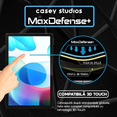 Folie Sticla CASEY STUDIOS? pentru Realme Pad 10.4 2021, Full Glue, Sticla Securizata, Duritate Militara, Ultra HD, Protectie Profesionala Ecran 3D, Anti Zgarieturi, Anti Socuri, Transparenta Transparent