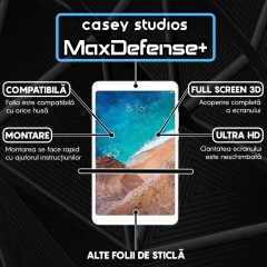 Folie Sticla CASEY STUDIOS? pentru Xiaomi Mi Pad 4 Plus 10.1, Full Glue, Sticla Securizata, Duritate Militara, Ultra HD, Protectie Profesionala Ecran 3D, Anti Zgarieturi, Anti Socuri, Transparenta Transparent