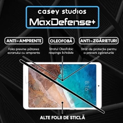 Folie Sticla CASEY STUDIOS? pentru Xiaomi Mi Pad 4 Plus 10.1, Full Glue, Sticla Securizata, Duritate Militara, Ultra HD, Protectie Profesionala Ecran 3D, Anti Zgarieturi, Anti Socuri, Transparenta Transparent