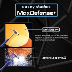 Folie Sticla CASEY STUDIOS? pentru Xiaomi Pad 5 Pro 12.4, Full Glue, Sticla Securizata, Duritate Militara, Ultra HD, Protectie Profesionala Ecran 3D, Anti Zgarieturi, Anti Socuri, Transparenta Transparent