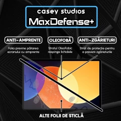 Folie Sticla CASEY STUDIOS? pentru Xiaomi Pad 5 Pro 12.4, Full Glue, Sticla Securizata, Duritate Militara, Ultra HD, Protectie Profesionala Ecran 3D, Anti Zgarieturi, Anti Socuri, Transparenta Transparent