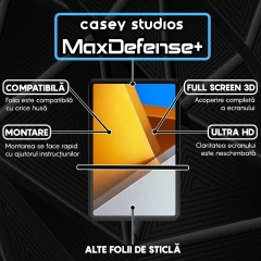 Folie Sticla CASEY STUDIOS? pentru Xiaomi Poco Pad, Full Glue, Sticla Securizata, Duritate Militara, Ultra HD, Protectie Profesionala Ecran 3D, Anti Zgarieturi, Anti Socuri, Transparenta Transparent