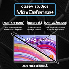 Folie Sticla CASEY STUDIOS? pentru Xiaomi Redmi Pad Pro 5G / Redmi Pad Pro, Full Glue, Sticla Securizata, Duritate Militara, Ultra HD, Protectie Profesionala Ecran 3D, Anti Zgarieturi, Anti Socuri, Transparenta Transparent