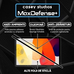 Folie Sticla CASEY STUDIOS? pentru Xiaomi Redmi Pad SE, Full Glue, Sticla Securizata, Duritate Militara, Ultra HD, Protectie Profesionala Ecran 3D, Anti Zgarieturi, Anti Socuri, Transparenta Transparent