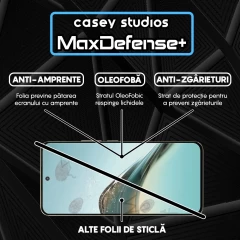 Folie Sticla CASEY STUDIOS? pentru Realme 13 Pro Plus, Full Glue, Sticla Securizata, Duritate Militara, Ultra HD, Protectie Profesionala Ecran 3D, Anti Zgarieturi, Anti Socuri, Negru Negru