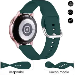 Curea Silicon Samsung Galaxy Watch S3 Frontier/S3 Classic/3/Gear S3 - 22mm Silicone Casey Studios Verde
