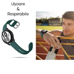 Curea Silicon Samsung Galaxy Watch S3 Frontier/S3 Classic/3/Gear S3 - 22mm Silicone Casey Studios Verde