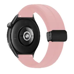Curea Silicon Samsung Galaxy Watch 7/Active 2/Active/FE/6/5 Pro/5/4/3 - 20mm Silicone Legatura Metalica Casey Studios Pink Sand