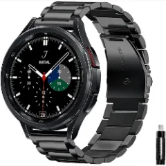 Curea Metalică Samsung Galaxy Watch 7/Active 2/Active/FE/6/5 Pro/5/4/3 - 20mm Metalică Casey Studios Negru