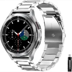 Curea Metalică Samsung Galaxy Watch 7/Active 2/Active/FE/6/5 Pro/5/4/3 - 20mm Metalică Casey Studios Silver 