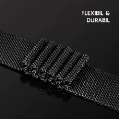 Curea Metalica Milanese Samsung Galaxy Watch S3 Frontier/S3 Classic/3/Gear S3 - 22mm Casey Studios Negru