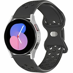 Curea Silicon Samsung Galaxy Watch 7/Active 2/Active/FE/6/5 Pro/5/4/3 - 20mm MM Silicone Sport Loop Casey Studios, din Silicon, cu perforatii
