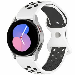 Curea Silicon Samsung Galaxy Watch 7/Active 2/Active/FE/6/5 Pro/5/4/3 - 20mm MM Silicone Sport Loop Casey Studios, din Silicon, cu perforatii