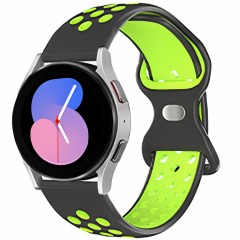 Curea Silicon Samsung Galaxy Watch 7/Active 2/Active/FE/6/5 Pro/5/4/3 - 20mm MM Silicone Sport Loop Casey Studios, din Silicon, cu perforatii