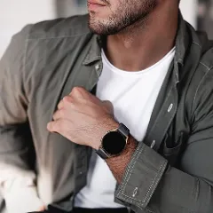 Curea Silicon Samsung Galaxy Watch S3 Frontier/S3 Classic/3/Gear S3 - 22mm MM Silicone Sport Loop Casey Studios, din Silicon, cu perforatii Negru