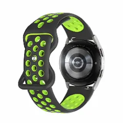Curea Silicon Samsung Galaxy Watch S3 Frontier/S3 Classic/3/Gear S3 - 22mm MM Silicone Sport Loop Casey Studios, din Silicon, cu perforatii Verde