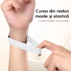 Curea Braided Samsung Galaxy Watch 7/Active 2/Active/FE/6/5 Pro/5/4/3 - 20mm Braided Casey Studios Alb