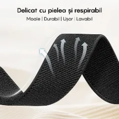Curea Braided Samsung Galaxy Watch 7/Active 2/Active/FE/6/5 Pro/5/4/3 - 20mm Braided Casey Studios Negru